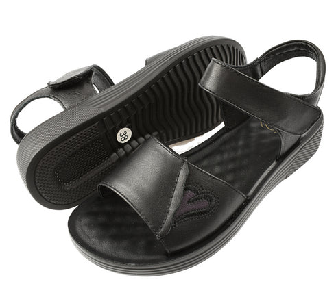 Sandale casual, dama, FORMAZIONE, 81-55 negru, piele naturala